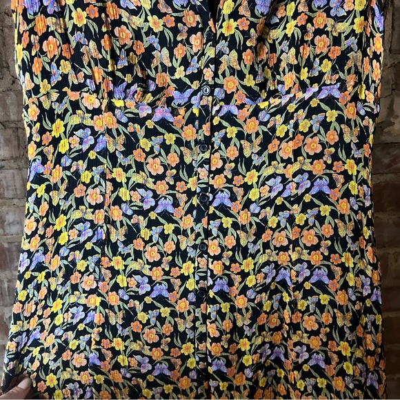 Spenser Jeremy Floral and Butterfly Women's 100% Silk Maxi Dress. -Size 8 -DR05 - Picture 3 of 9